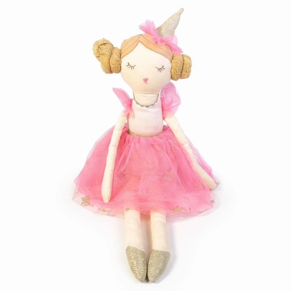 Mon Ami Brigitte Birthday Party Doll 20" Plush Fairy Pink Tulle Dress Gold Horn